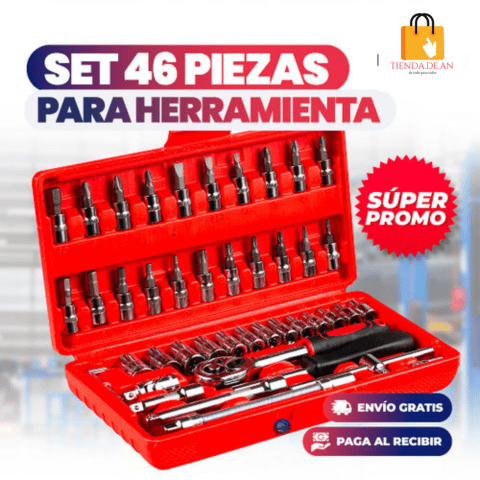 KIT DE HERRAMIENTAS DE 46 PIEZAS