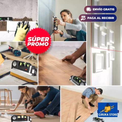 HUINCHA CON NIVEL LASER 4 EN 1