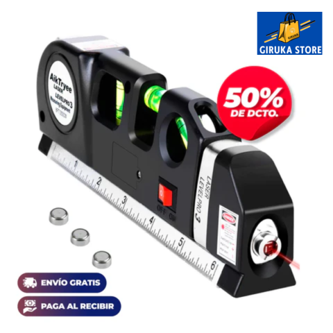 HUINCHA CON NIVEL LASER 4 EN 1