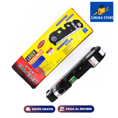 HUINCHA CON NIVEL LASER 4 EN 1